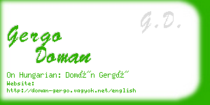 gergo doman business card